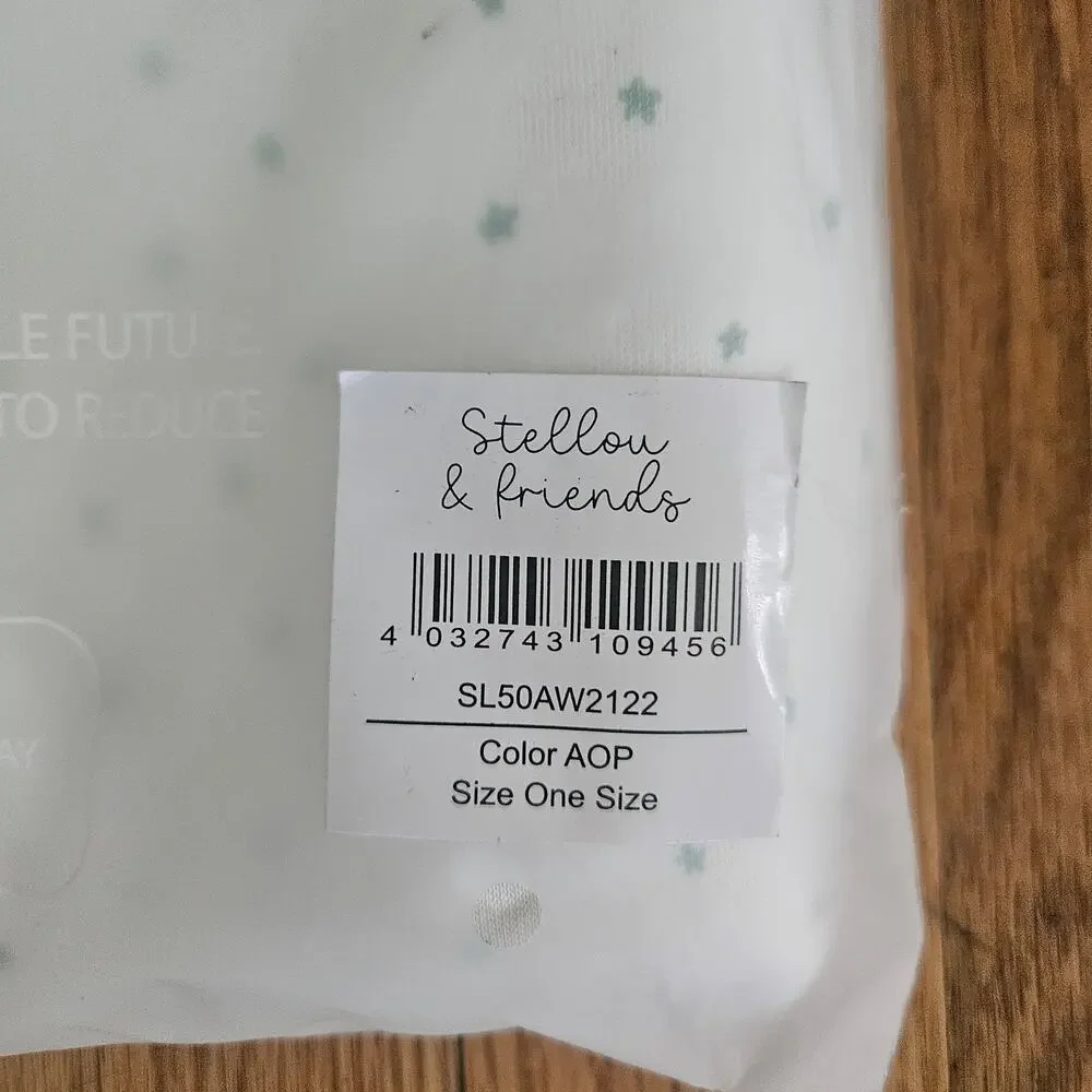 NWT Stellou & Friends 100% Cotton Star Swaddle Sleep Sack Babies OSFM   Neutral